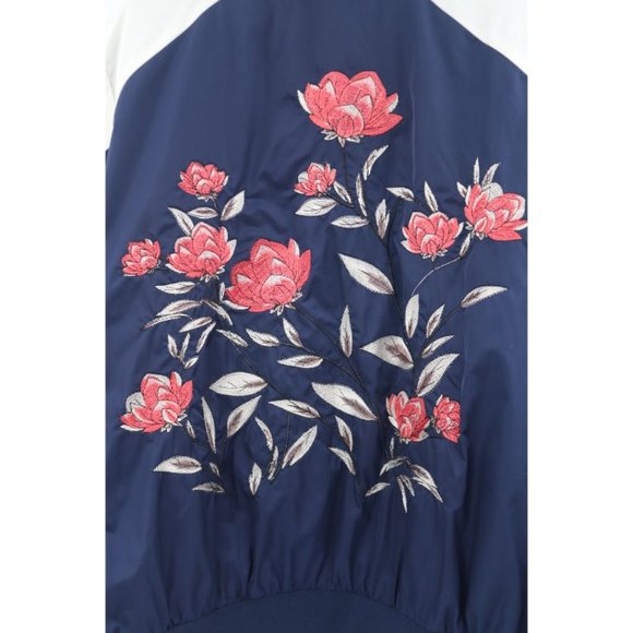 torrid jacket women’s 3 embroidered satin long sleeves full zip bomber floral - Picture 8 of 13